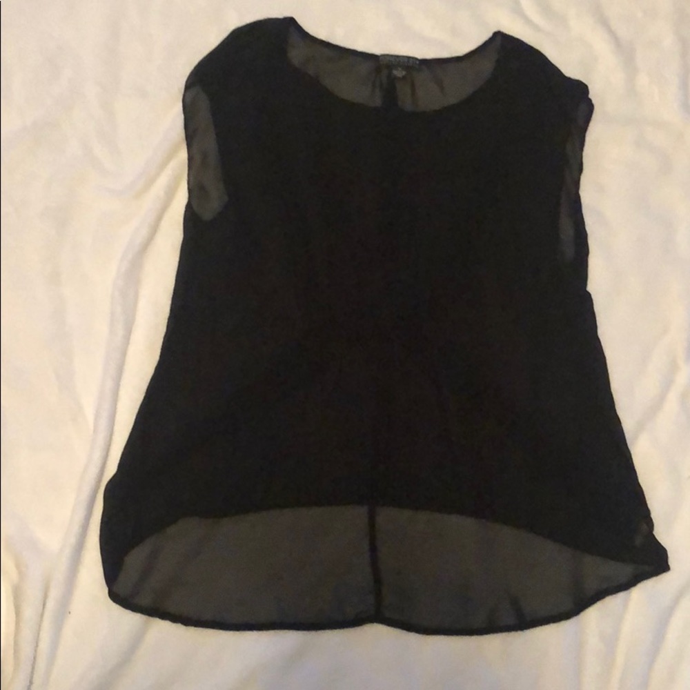 Chiffon short sleeve tunic